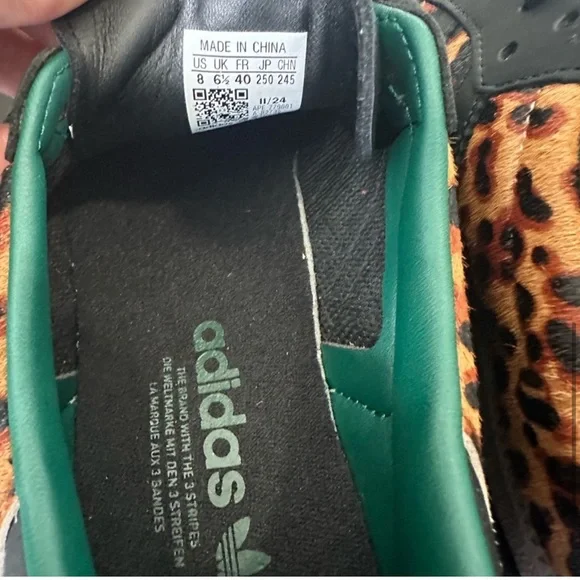 RARE NEW Adidas Samba OG Cheetah Leopard Black Green Womens 8 Mens 7 Sneakers - Picture 7 of 15